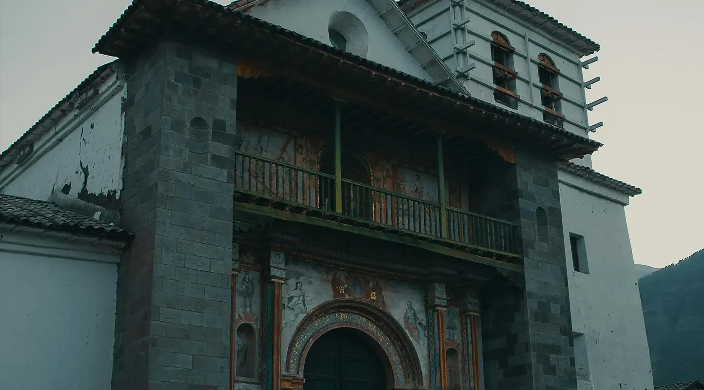 View of the Tipón archaeological complex in the South Valley of Cusco